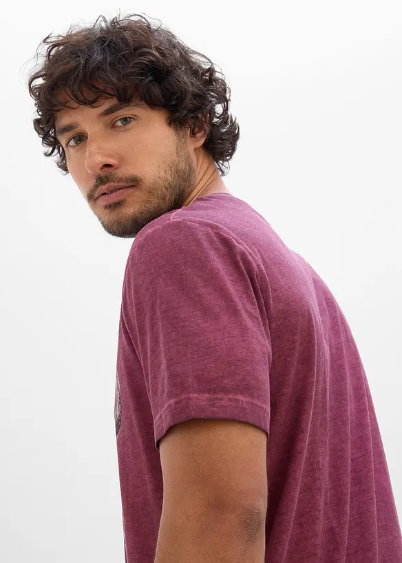 T-shirt med tv&auml;ttad look i ekologisk bomull, bonprix