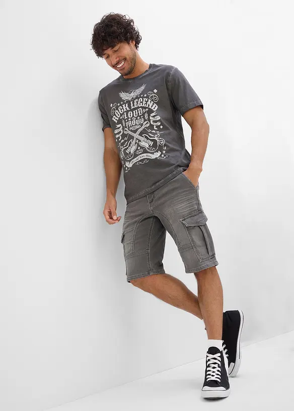 T-shirt med tv&auml;ttad look i ekologisk bomull, bonprix
