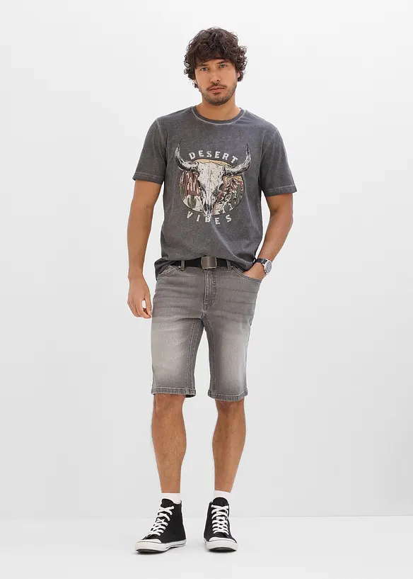 T-shirt med tv&auml;ttad look i ekologisk bomull, bonprix