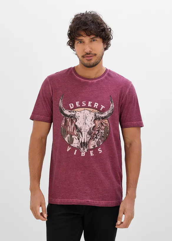 T-shirt med tv&auml;ttad look i ekologisk bomull, bonprix