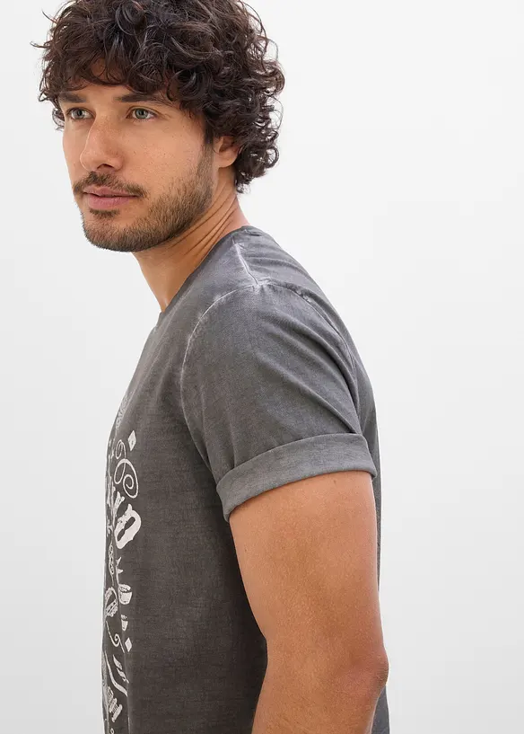 T-shirt med tv&auml;ttad look i ekologisk bomull, bonprix