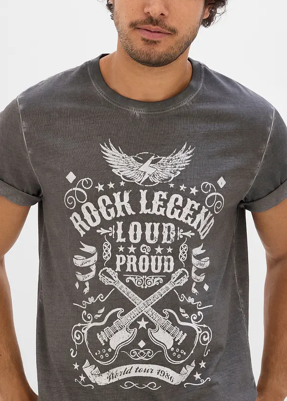 T-shirt med tv&auml;ttad look i ekologisk bomull, bonprix