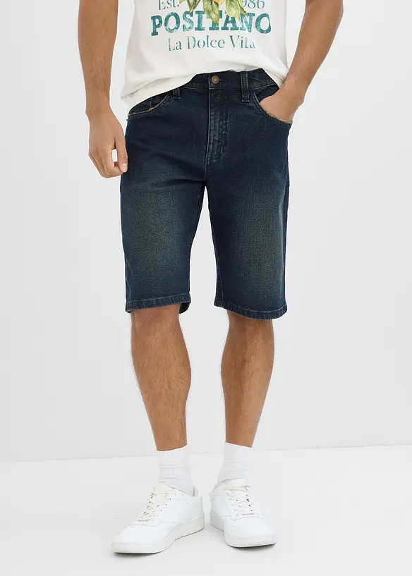Jeansshorts med res&aring;rmidja, Relaxed Fit, bonprix