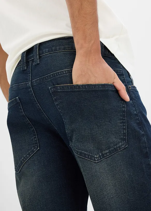 Jeansshorts med res&aring;rmidja, Relaxed Fit, bonprix