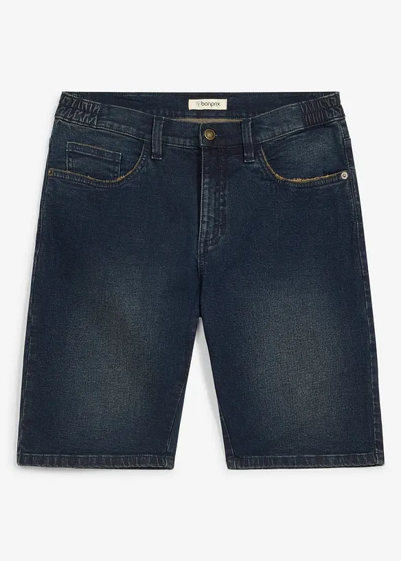 Jeansshorts med res&aring;rmidja, Relaxed Fit, bonprix