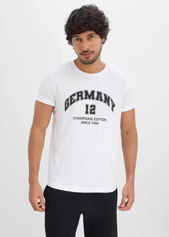 T-shirt av bomull med Germany-tryck, bonprix