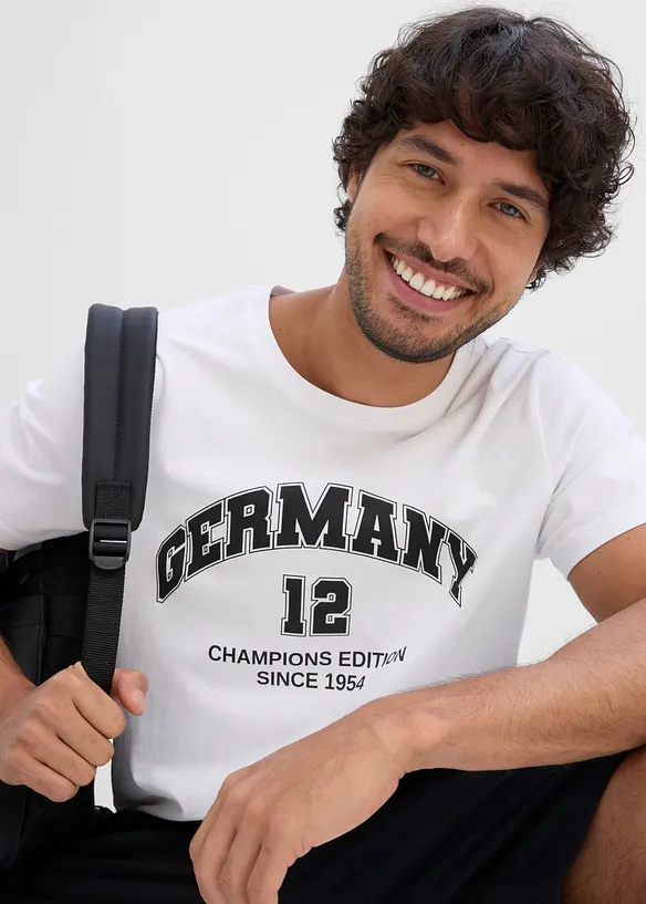 T-shirt av bomull med Germany-tryck, bonprix