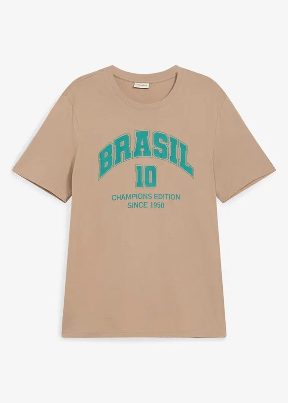 T-shirt av bomull med Brasil-tryck, bonprix