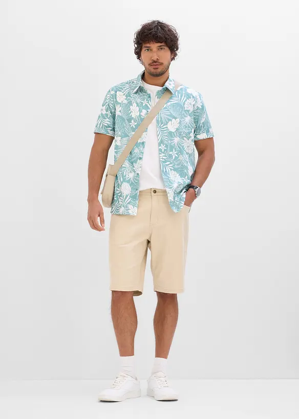 Kort&auml;rmad skjorta i ekologisk bomull, bonprix