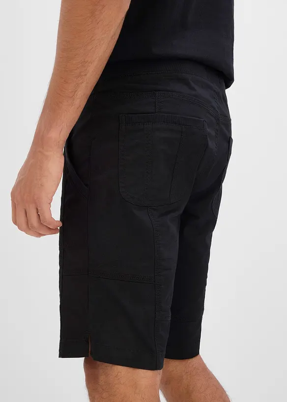 Stretchiga shorts med res&aring;rmidja, Regular Fit, bonprix