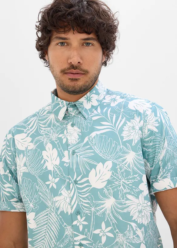 Kort&auml;rmad skjorta i ekologisk bomull, bonprix