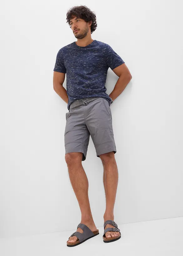 Stretchiga shorts med res&aring;rmidja, Regular Fit, bonprix