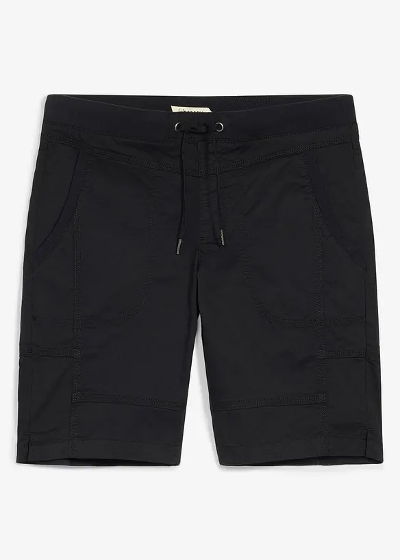 Stretchiga shorts med res&aring;rmidja, Regular Fit, bonprix