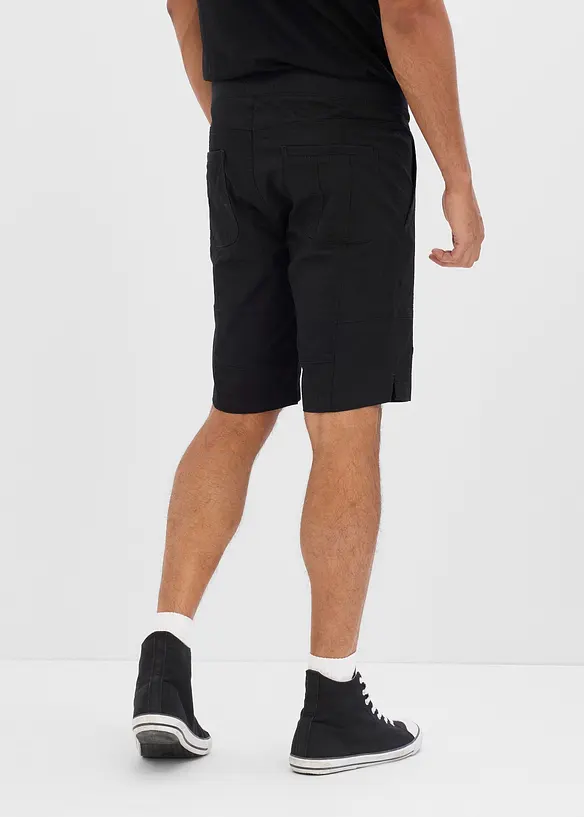 Stretchiga shorts med res&aring;rmidja, Regular Fit, bonprix