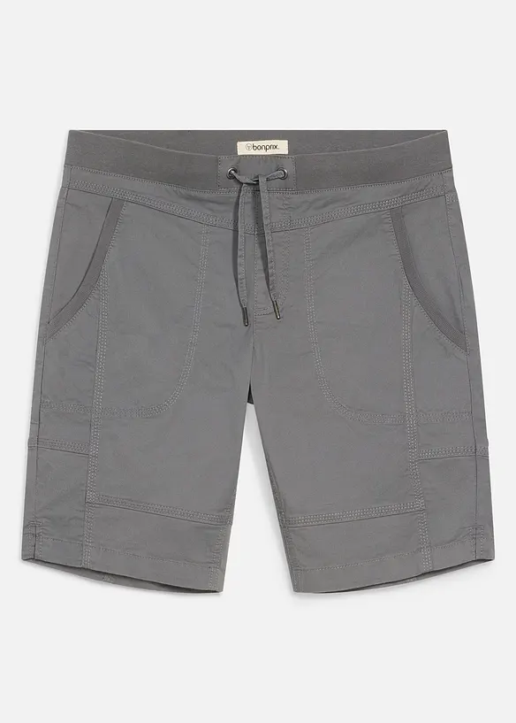 Stretchiga shorts med res&aring;rmidja, Regular Fit, bonprix