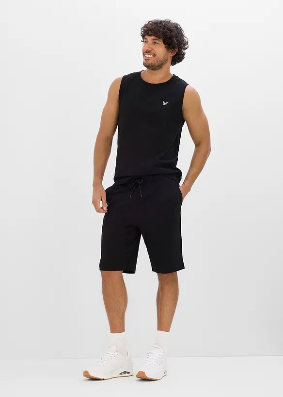 Linne och shorts av ekologisk bomull (2 delar), bonprix