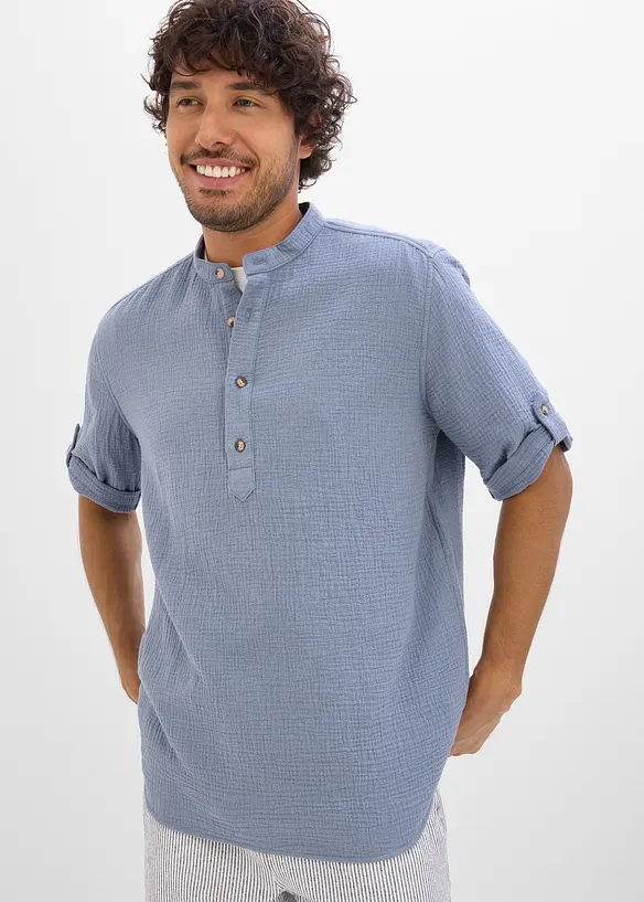 Skjorta av luftig muslin, bonprix