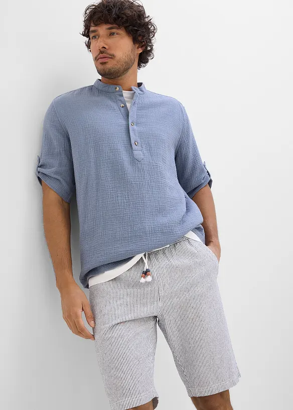 Skjorta av luftig muslin, bonprix