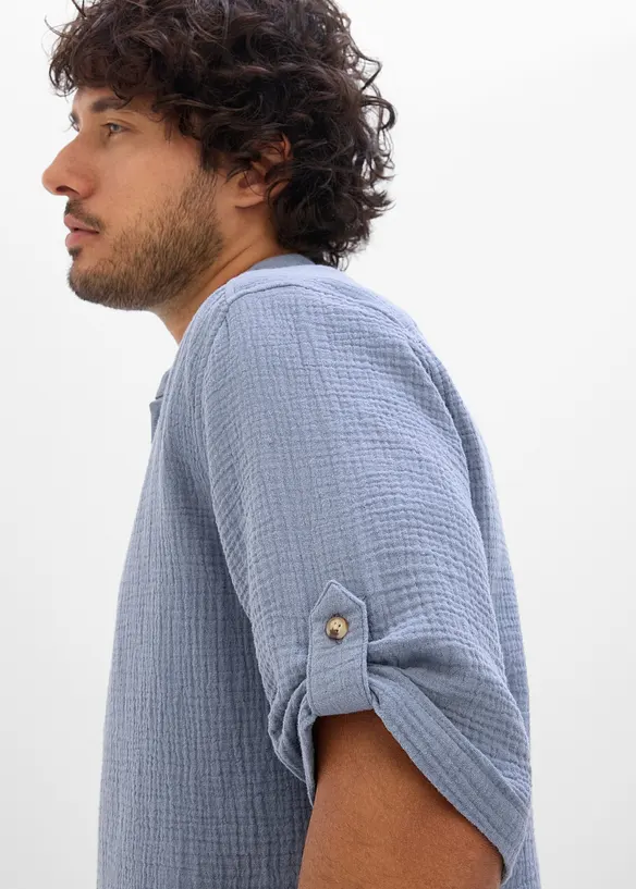 Skjorta av luftig muslin, bonprix