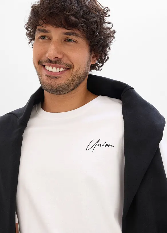 T-shirt i stabilt bomullsmaterial (2-pack), bonprix