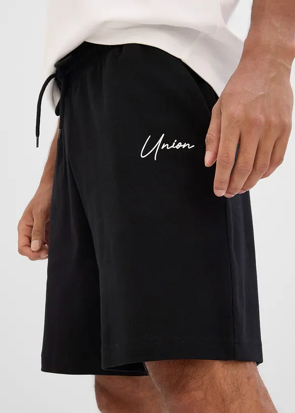 Jerseyshorts i tjockt material med ekologisk bomull (2-pack), bonprix