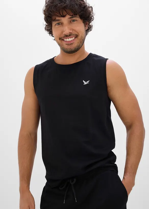 Linne och shorts av ekologisk bomull (2 delar), bonprix