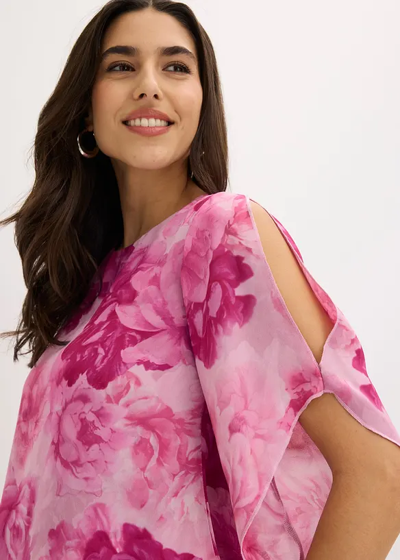 Flikig blus i lager p&aring; lager-stil, bonprix