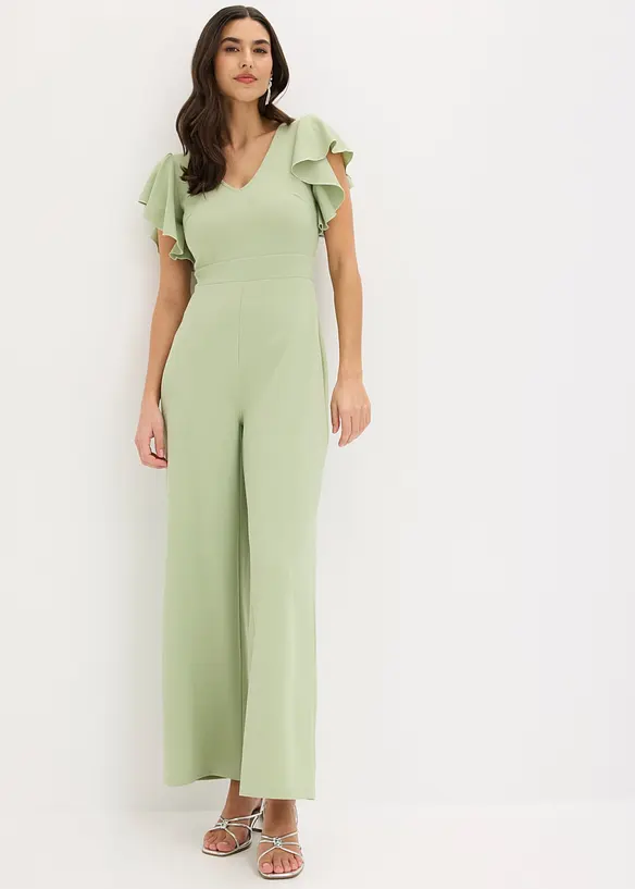 Jumpsuit i kr&auml;pp med struktur, bonprix