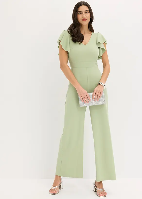 Jumpsuit i kr&auml;pp med struktur, bonprix