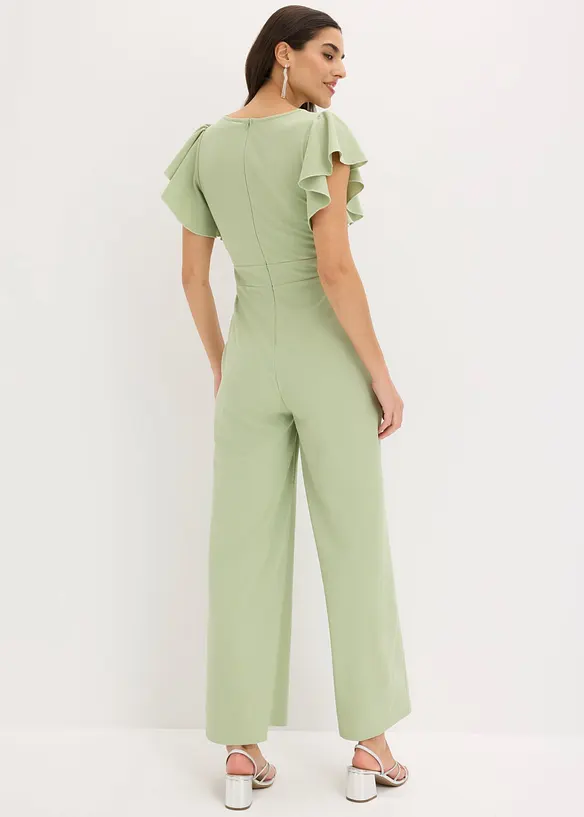Jumpsuit i kr&auml;pp med struktur, bonprix