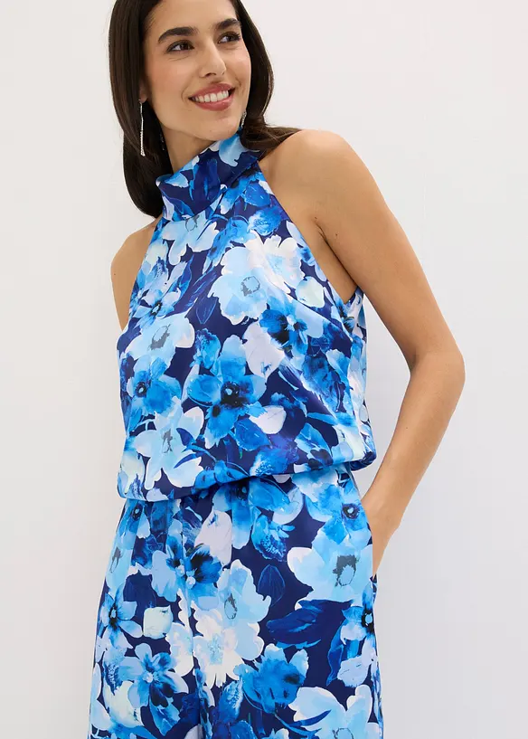 Jumpsuit i gl&auml;nsande satin, bonprix