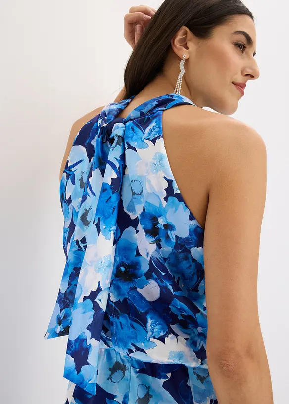 Jumpsuit i gl&auml;nsande satin, bonprix