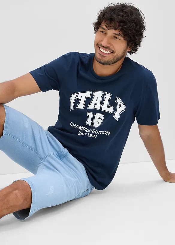 T-shirt i bomull med Italien-tryck, bonprix