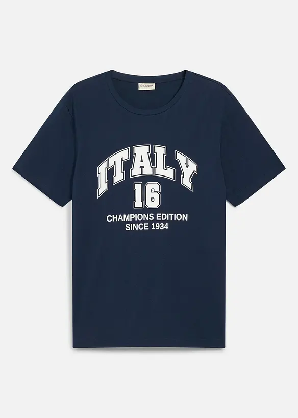 T-shirt i bomull med Italien-tryck, bonprix