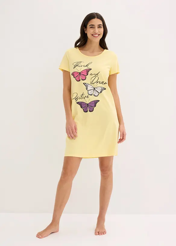 Kort nattlinne i ekologisk bomull, bonprix