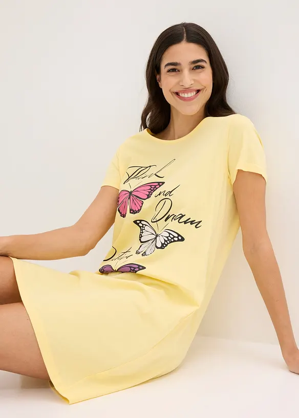 Kort nattlinne i ekologisk bomull, bonprix