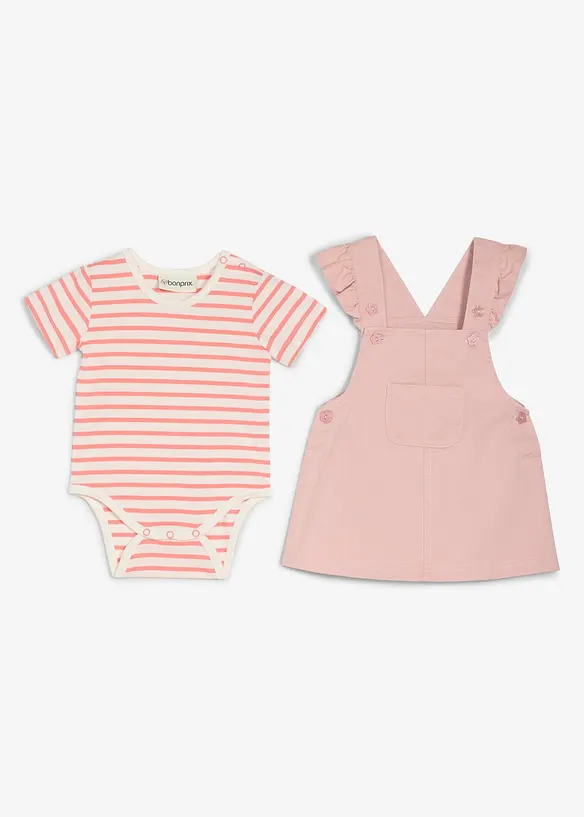 Body och h&auml;ngselkl&auml;nning av bomull (2-delat set), bonprix