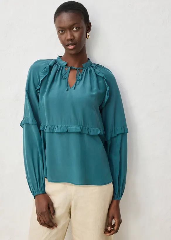 Tunika med sidenandel, bonprix