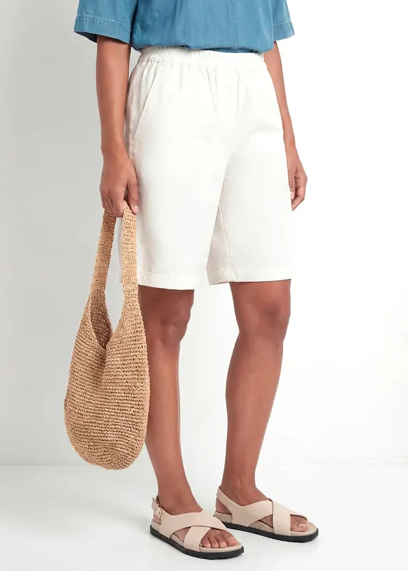 Papertouch-shorts av bomull, bonprix
