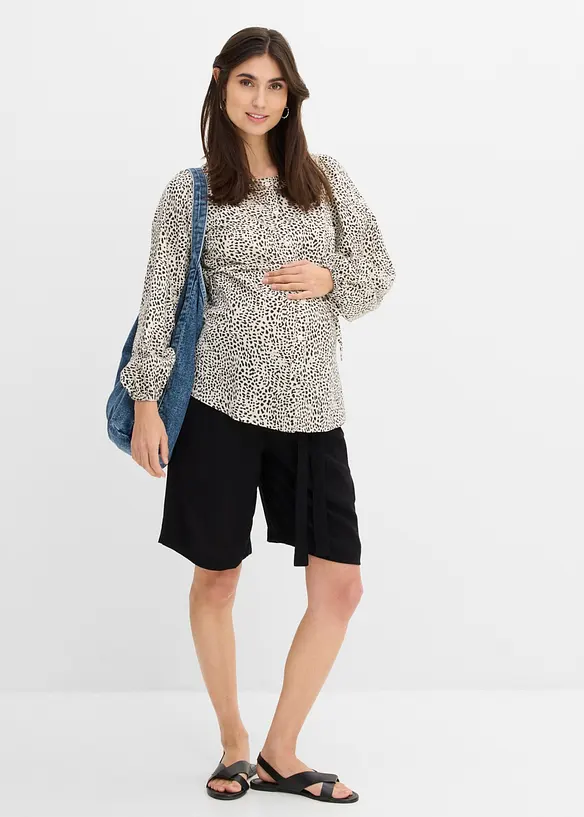Tunna mammashorts i viskos, avslappnad passform, bonprix