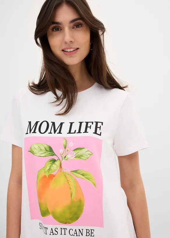 Mamma-/amningstopp i oversizemodell, ekologisk bomull, bonprix