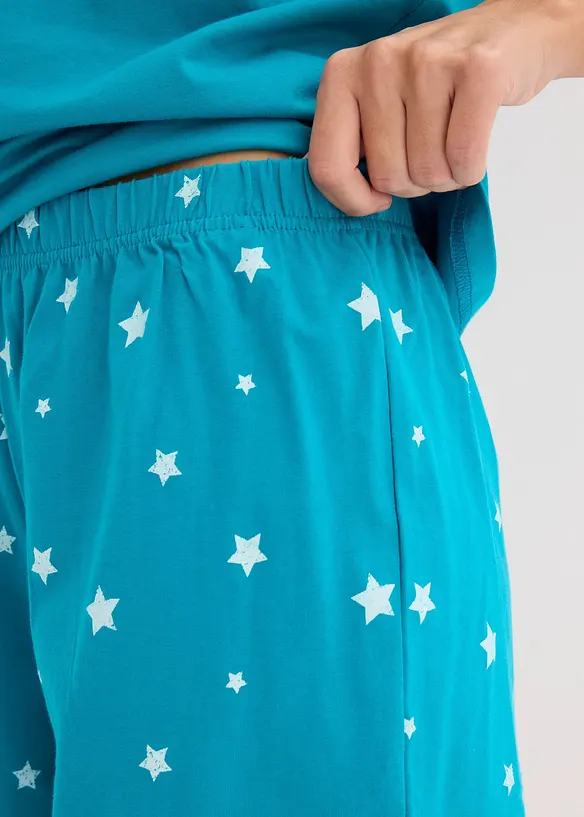 Kort pyjamas av bomull (2-pack), bonprix