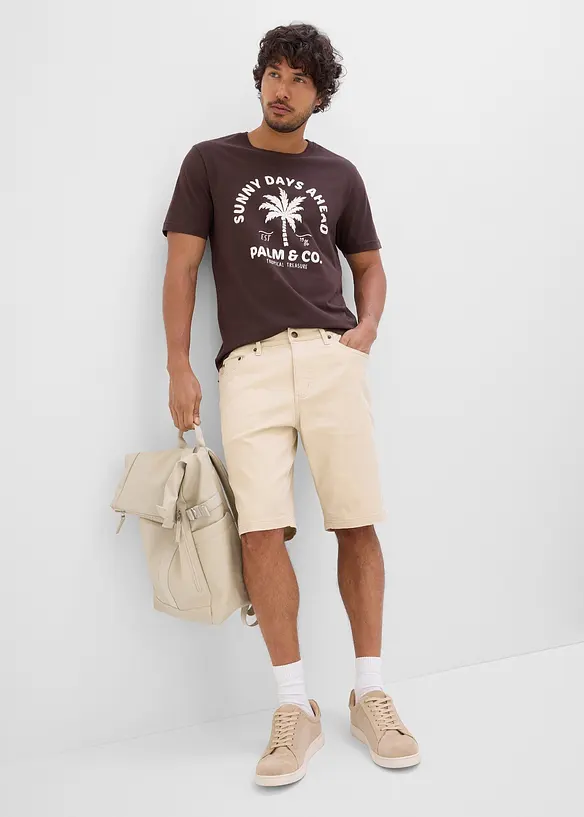 Stretchiga bermudas, klassisk passform, bonprix