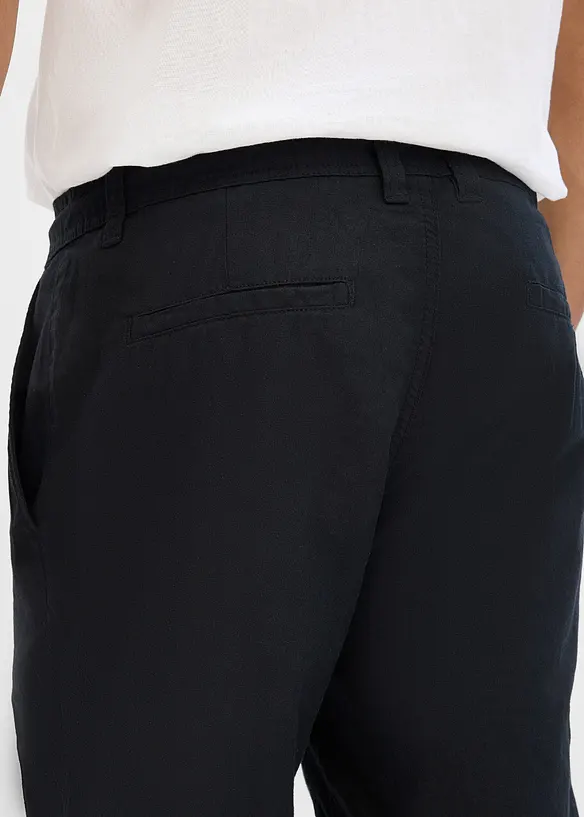 Bermudas i luftig linnemix, normal passform, bonprix