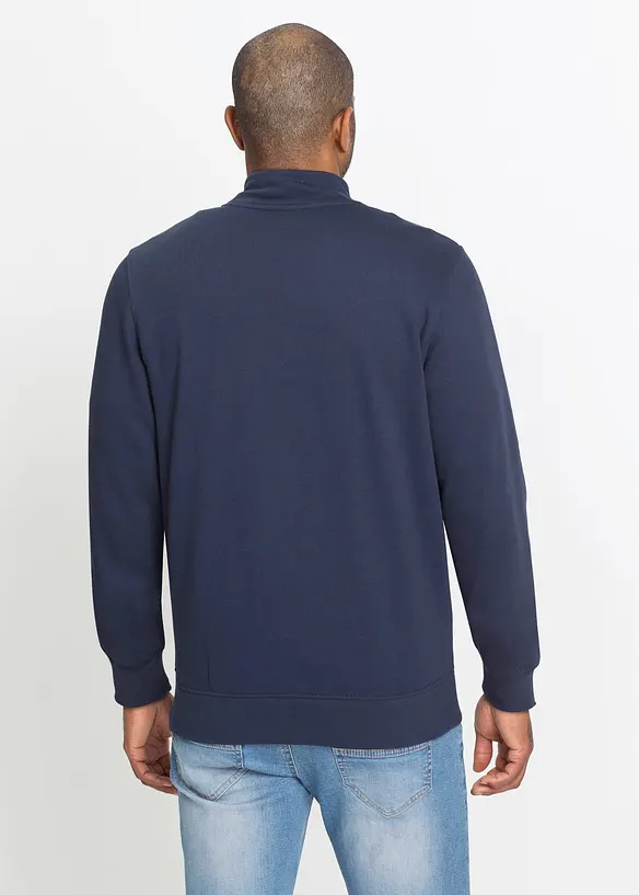 Sweatshirtjacka med st&aring;krage, bonprix