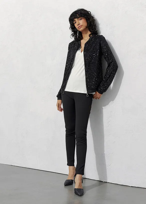Blusjacka med paljetter, bonprix
