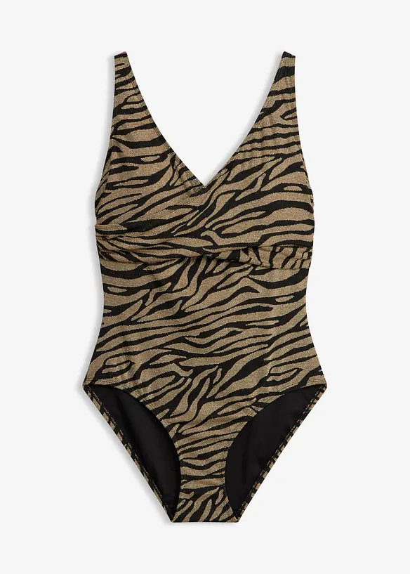Baddr&auml;kt med omlotteffekt, av glansigt material, bonprix