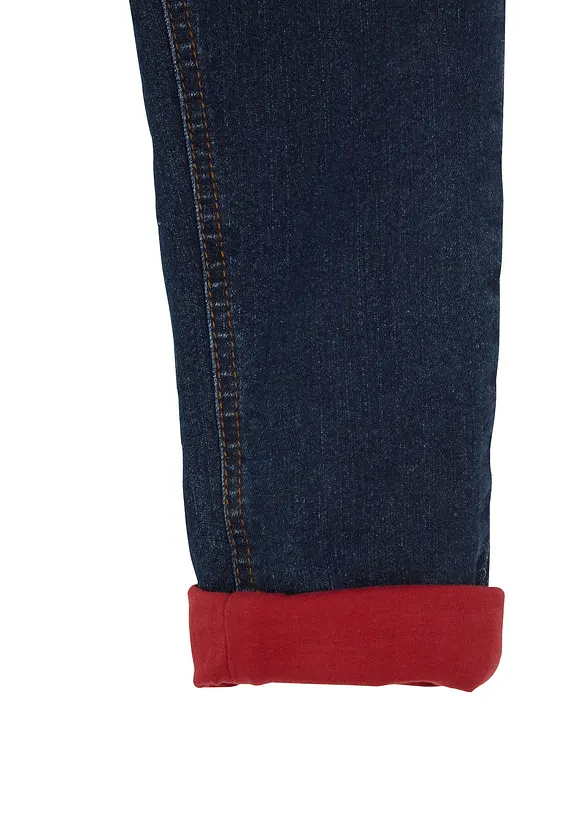 Termojeans med jerseyfoder f&ouml;r barn, bonprix