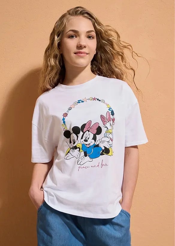 Oversizetopp i bomull med Musse Pigg-motiv, Disney