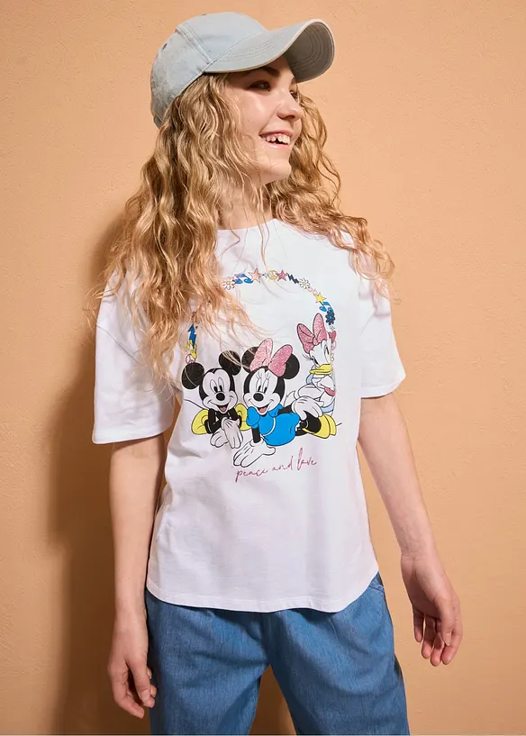 Oversizetopp i bomull med Musse Pigg-motiv, Disney